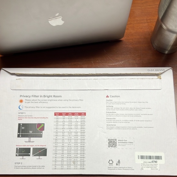 2 Bersem 14” Laptop Privacy Screen 16:9 Ratio Computer Monitor Anti Glare NWT - Picture 3 of 4
